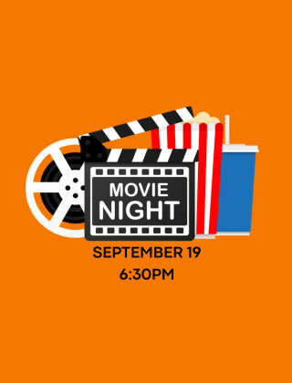  movie images on orange background 